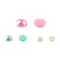 Turquoise, Ivory & Pink Aurora Borealis Plastic Flatback Pearl Mix, 5100ct. by Bead Landing™